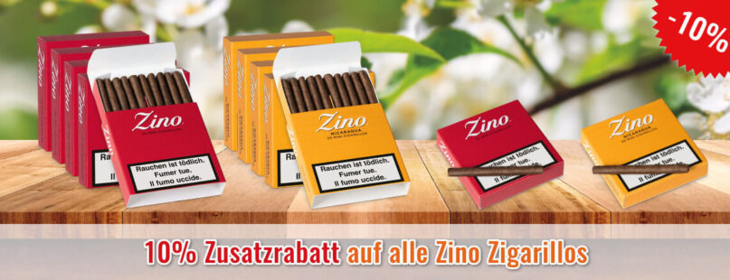 10% Zusatzrabatt auf alle Zino Zigarillos