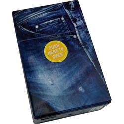Jeans Zigarettenetui Zigaretten Box Dose Etui Leder Jeans zum Aktionspreis 