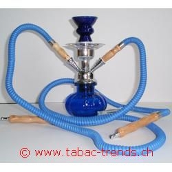 Shisha Wasserpfeife blau 2er 27cm Shisha Wasserpfeife blau 2er 27cm
