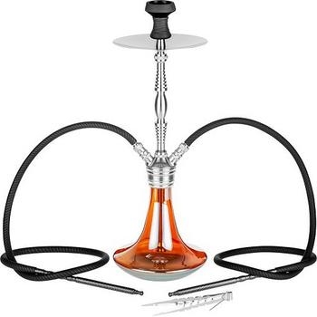 Shisha Edelstahl Silber 2er 70cm