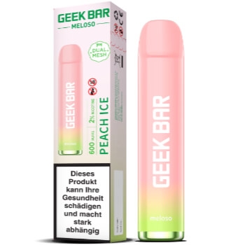 Geek Bar Meloso Peach Ice 600 Puffs - 2% Nikotin