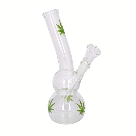 Kugelglasbong Hemp gebogen, 22 cm
