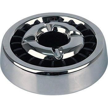 Tischaschenbecher mit Stern-Einsatz chrom/chrom 13 cm