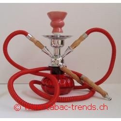 Shisha Wasserpfeife rot 2er 27cm Shisha Wasserpfeife rot 2er 27cm