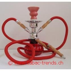 Shisha Wasserpfeife rot 2er 27cm