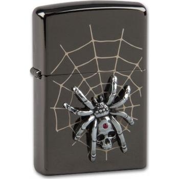 Zippo Ebony Emblem Spider Skull 01