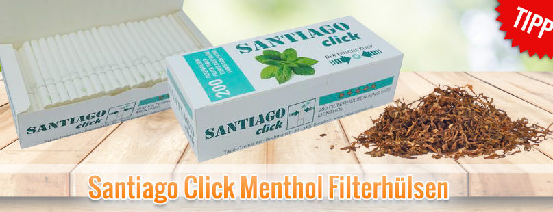 Santiago Click Menthol Filterhülsen