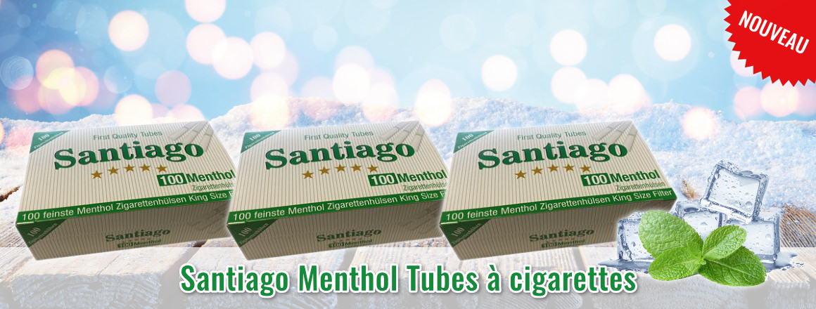 Nouveau - Santiago Menthol Tubes à cigarettes