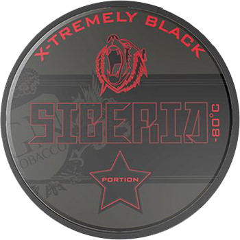 NUOVO - Siberia -80 Xtremely Black Portion Snus