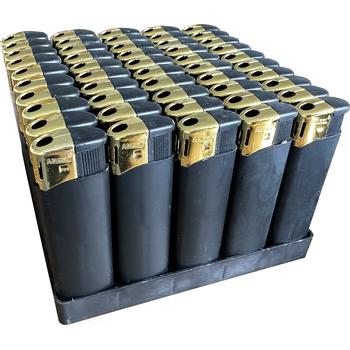 Nuovo - Maxi accendino nero oro in blocco da 50 pezzi