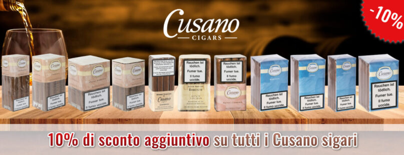 10% di sconto aggiuntivo su tutti i Cusano sigari