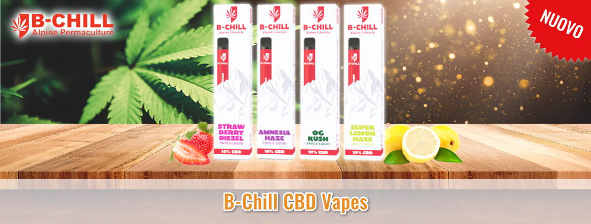B-Chill CBD Vapes - Quattro varietà di qualità svizzera