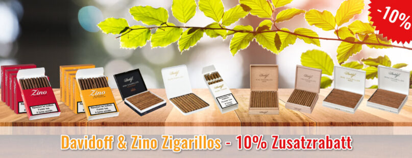 Davidoff & Zino Zigarillos - 10% Zusatzrabatt Davidoff & Zino Zigarillos - 10% Zusatzrabatt